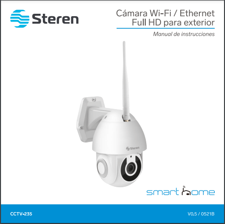 Cámara de seguridad Wi-Fi 3 Mpx robotizada con seguidor de movimiento para  exterior Steren CCTV-235